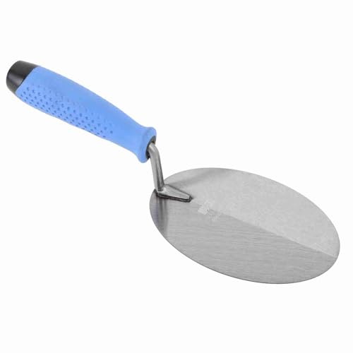 Cocoarm Paleta de Enlucido, Paleta de Acabado de Acero con Alto Contenido de Carbono 1707 A7 con de PP TPR, Borde Biselado, Punta de, Liviana para Decoración de Mampostería de Yeso (grande)