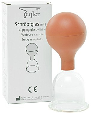 Teqler Schröpfglas mit Olive und Ball T-420005, Durchmesser: 5,5 cm