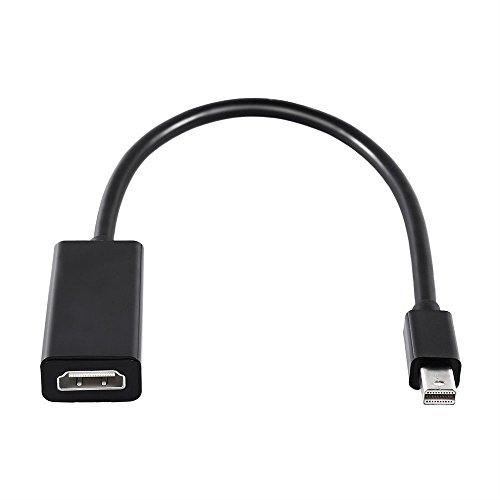 REY Cable Adaptador Mini DP (Mini DisplayPort) a HDMI Hembra de 25cm, Calidad 4k, para Video y Audio