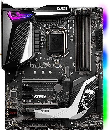 MSI MPG Z390 Gaming PRO Carbon AC LGA1151 (Intel 8th and 9th Gen) M.2 USB 3.1 Gen 2 DDR4 HDMI DP Wi-Fi SLI CFX ATX Z390 Gaming Motherboard