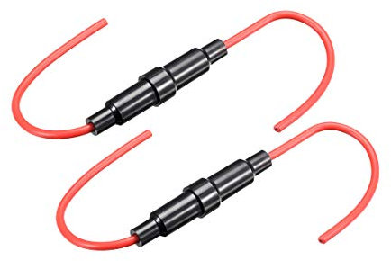 sourcing map 2Stk.Rohrsicherung Schraubsicherungshalter Inline für 6mm x 30mm 16 Gauge AWG