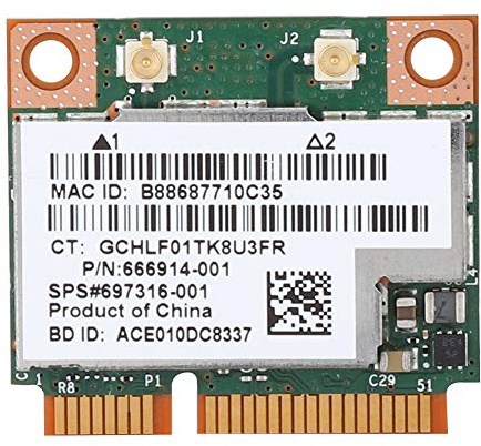 BCM943228HMB 802.11n 300Mbps Banda Dual Media Mini PCie Tarjeta WiFi Inalámbrica Bluetooth 4.0 para 210 G1 / 820 G1 / 840 G1 / 850 G1 / 640 G1 / 440 G1 / 430 G1 / 445 G1 Laptop