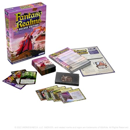 WizKids Fantasy Realms: Deluxe Edition - Card Game for Teens (Ages 120+) - Expansion Included, Updated Artwork