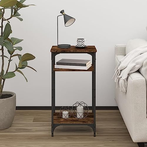 Annlera Beistelltisch 40x30x75 cm Kleiner Tisch Betttisch Couchtisch Klein Side Table Regal Schwarz Büroschrank Sofatisch Fernseher Tisch Schrank Küche Nachttisch Sm Möbel Räuchereiche