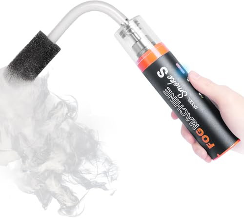 LENSGO Smoke S Macchina della nebbia, macchina del fumo portatile a mano, nebbiogeno telecomandato per effetti nebbiosi della fase della festa della fotografia