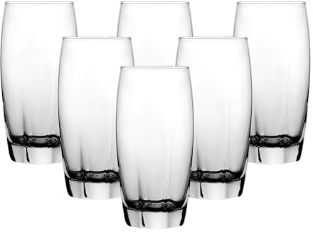 simpa Premium Morden Drinking Highball Glasses 365ml Set of 6