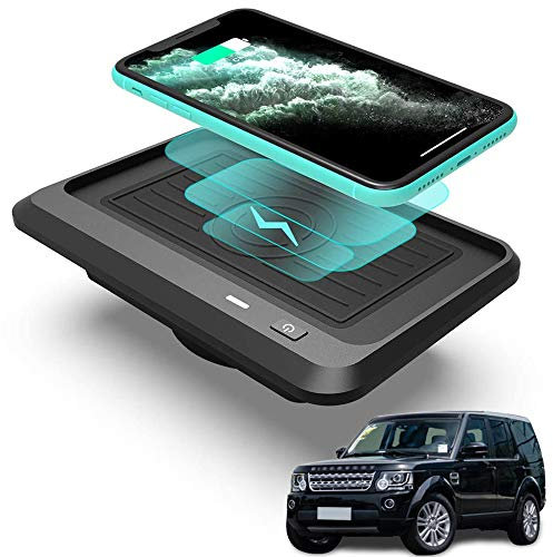 Wireless Car Charger for Land Rover Discovery Sport 2019 2018 2017 2016 2015 Center Console Accessory Panel, 10W Qi Fast Charging 3 Coils Phone Charger Pad for All Qi Phone