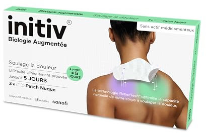 Initiv Patch nuque – Soulage la douleur jusqu’à 5 jours – Dispositif Médical – Sans actif médicamenteux – Boîte de 3 patchs – Adultes