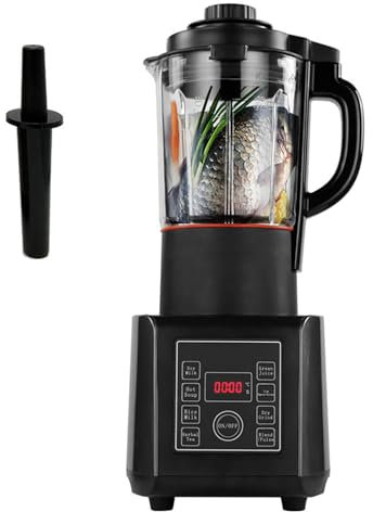 HmLotd Frullatore Power, 1,75 l, con Funzione di Riscaldamento, zuppiera/Tritatutto, 8 spremiagrumi Caldi e Freddi Pre-programmati, frullatore Domestico, frullatore, spremiagrumi Elettrico