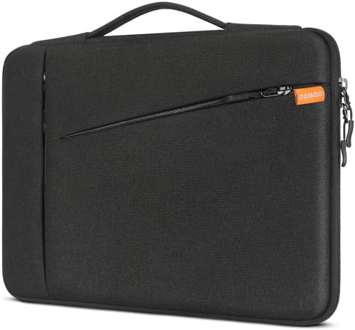 DOMISO Laptoptasche Laptop Tasche für 15 Zoll MacBook Air M5 2026/M4/M3/M2 | Laptophülle MacBook Tasche Laptop Hülle Case mit Griff für MacBook Air 15 Zoll(2026–2023),Wasserdichte Schutzhülle,Schwarz