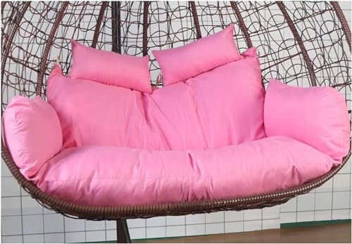 Verdicktes Hängesesselkissen, Ersatzkissen für Doppel-Eiersessel, 2-Sitzer-Schaukelkissen aus Korbgeflecht und Rattan für den Garten im Freien, wasserdichtes Hängesesselkissen(I)