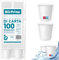 Wasserbecher aus Papier 200 ml – Becher 200 ml biologisch abbaubar – für heiße Getränke, Wasser und Getränke – Einwegbecher. (100 Stück)