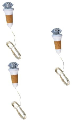 Anneome 3pcs String Led Coaster Lights for Bottles Wireless Bottle Lamp USB Charging Wine String Light Decorative Lamp for Tabletop for Christmas Wedding Parties