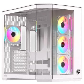 Nfortec Pulsar - Torre PC Gaming ATX – Cristal Templado, Malla Microperforada Desmontable sin Tornillos, Sin Filtros Antipolvo, 4 Ventiladores, USB-C, Líquida 360mm, Blanca