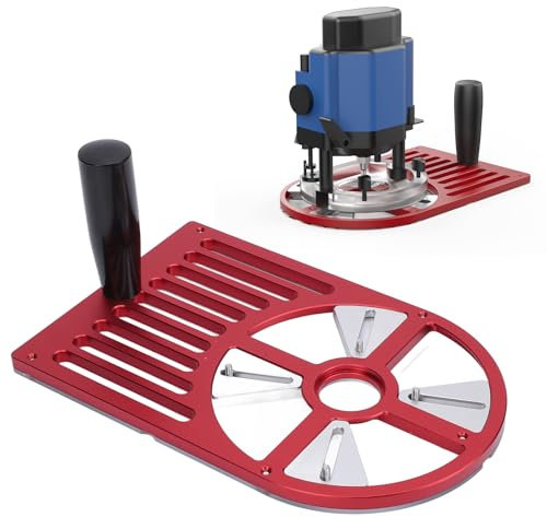Trimming Machine Base Plate, Router Base Plate Workbench Base Plate, Aluminum Alloy Adjustable Woodworking Benches Router Base Plate for 65 to 132mm Diameter Trimmer