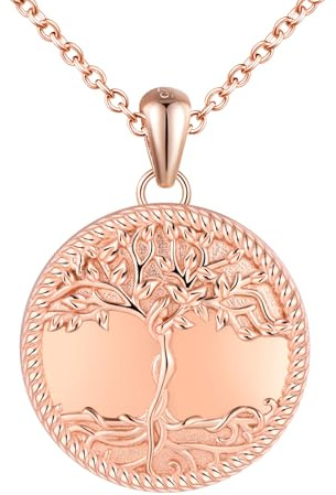 CPSLOVE Colliers photos en argent 925 pour femme, Médaillon créatif, Pendentif d'arbre de vie élégant, Bijoux fantaisie
