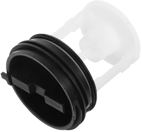Mikikit Washing Machine Drain Hose Seal Plug with Efficient Filtration and Leakproof Abs Material, 2 Hole Integrated Filter Mesh for Floor Drain in Laundry Room