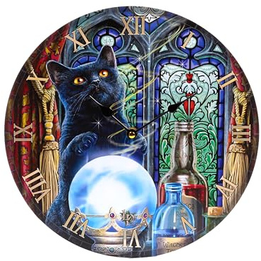 Puckator Lisa Parker Witches Apprentice Cats Picture Clock - Wall Clock Clocks - Mens Cute Cool Preppy Home Gaming Room Bedroom Office Decor Decoration - Asthetic Accessories Stuff Men Things