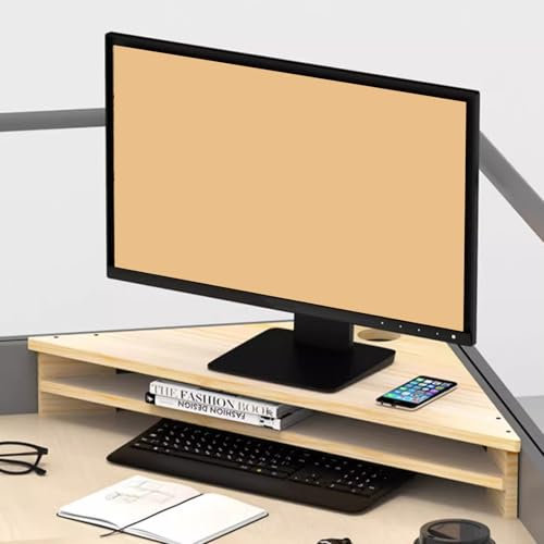 ZBORAVPIX Holz Laptop-Monitorständer Riser, 2-stufiger Monitorständer for PC/Laptop/Bildschirm/Drucker
