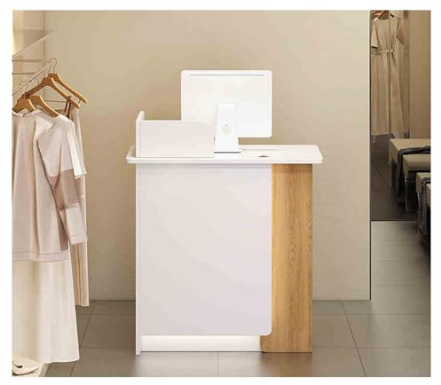 ZXCASDF Empfangstheken，Reception Desk，rezeptionstheken，verkaufstheke，Empfangstresen mit Schublade，Ladentheke，Bürotheke，kleine empfangstheke，Moderne empfangstheke aus Holz(Right-5,80cm/31.5in)