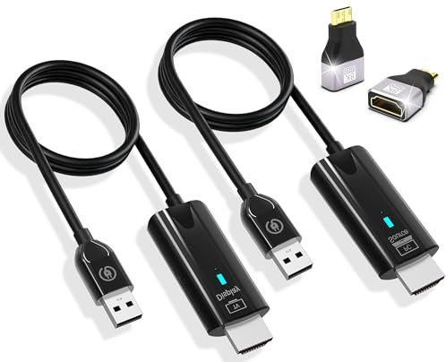 2026 Upgrade Wireless HDMI Transmitter and Receiver 328FT/100M, 4K Decode 1080P@60Hz Ultra HD Extender Kit Display Adapter, Plug & Play 5G+2.4G for Video/Audio to Monitor from TV Box/Laptop/Projector