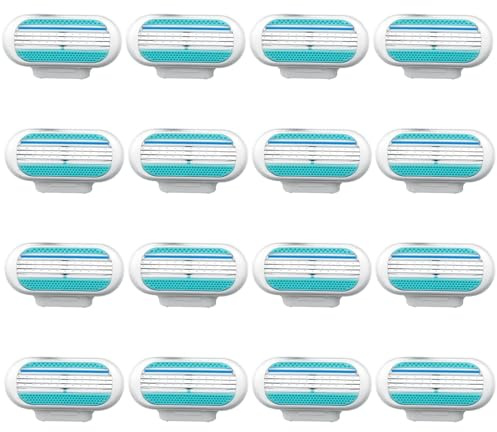 16 Stück Venus Rasierklingen Damen,Ersatzklingen Damenrasierer,Sanfte Rasur für Empfindliche Haut, Ideal für Bikinizone und Täglichen Gebrauch