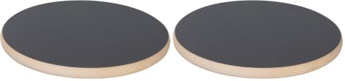 WAGNER Soporte con ruedas para plantas BLACK Ø 29 x 2,5 cm I Carrito para flores para uso interior, MDF con revestimiento de melamina, negro I Carro para plantas I Capacidad de carga 100 kg - 20027501