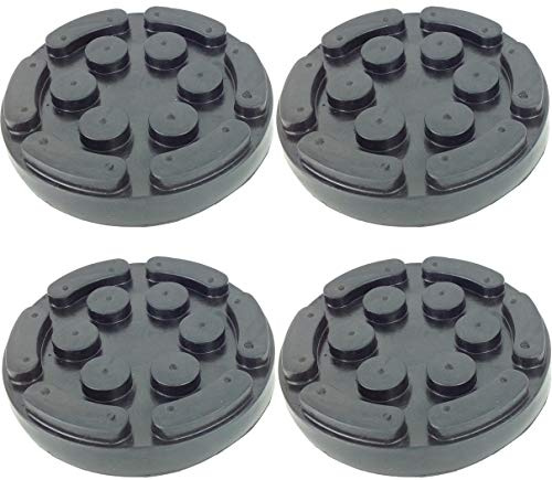 JOMAFA - JUEGO DE 4 TACOS DE GOMA PARA ELEVADOR DE COCHES CON 138mm DIAMETRO UNIVERSAL PARA ELEVADORES CASCOS, AGM, CORGHI Y OTRAS MARCAS