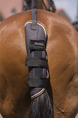 EQUITHÈME „TYREX 600 D“ Schweifschoner, Warmblut, grau/braun