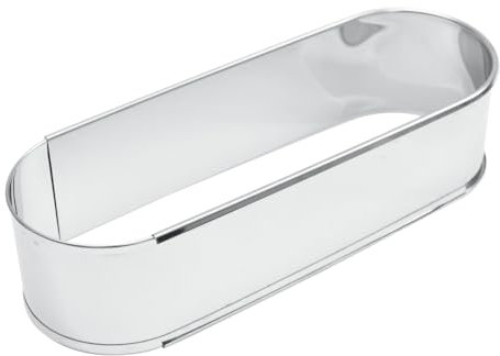 ScrapCooking - Cadre Pâtissier Ovale Extensible en Inox - Moule Ovale Longueur Ajustable Réglable de 27 à 40cm - Pour Gâteaux, Entremets & Desserts - Accessoire Pâtisserie