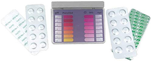 well2wellness® Wassertestgerät Pooltester Chlor und pH mit je 20 Messtabletten
