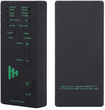 Mini Carte Son en Direct Portable changeur de Voix Carte Son de Diffusion en Direct pour téléphone Portable, 4 Effets sonores et 4 changements de Voix amplificateur de Carte Son
