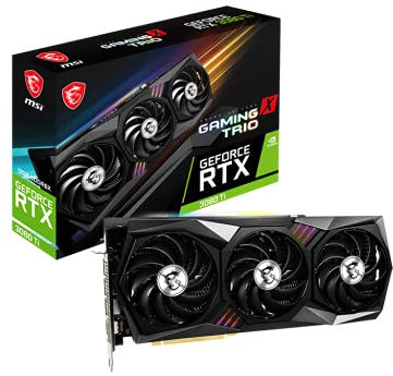 MSI GeForce RTX 3080 Ti GAMING X TRIO 12G Gaming Graphics Card - 12GB GDDR6X, 1770 MHz, PCI Express Gen 4, 384-bit, 3x DP v 1.4a, HDMI 2.1 (Supports 4K)