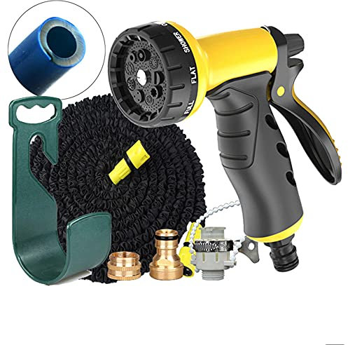 Gartenschlauch Garden Hose Wasserschlauch Camping Flexischlauch Hochdruck-Autowäsche Pinsel Duschspray Gespritzt Garten Gießen Water Rohrschlauch Teleskop-Haushalts-Artefakt-30 Meter + Haken Nach Der