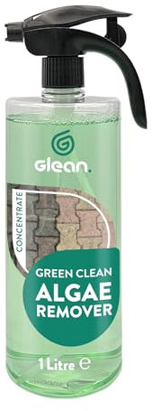 GLEAN Green Clean Algae Remover | 1L Covers 10m² | Ready to Use Spray | Patio Cleaner for Moss, Mould, Lichen & Algae | Spray and Leave | Paths, Fences, Roof Tiles, Decking, Brick & Concrete Surfaces