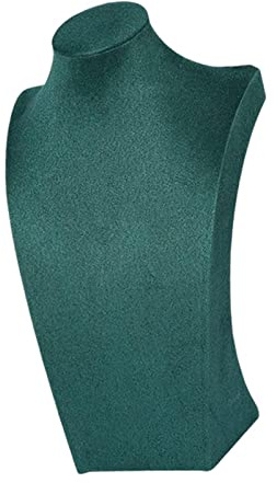 perfk Collier Pendentif Chaîne Bijoux Buste Collier Mannequin, 40cm Vert Foncé
