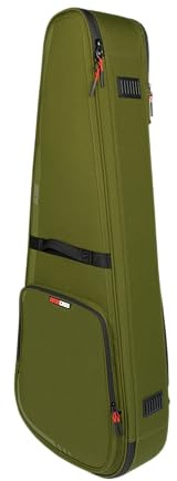 Gator Cases ICON Series Gigbag für Dreadnought Akustikgitarren – Semi-rigide Premiumtasche mit Wetterschutz, TSA-Schloss, Grün (G-ICONDREAD-GRN)