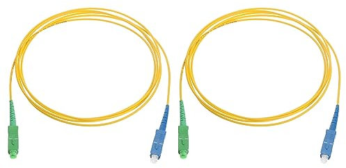 sourcing map 2uds 6.6ft Monomodo Simplex Cable Fibra Óptica Patch LSZH Fiber Jumper Óptico Sc/uUd a S-C/APC para Centros Datos Router Switches Transceptores