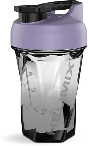 Helimix 2.0 Vortex Eiweiß Shaker Flasche, 500 ml (20 oz) - Portabler Shake Becher für Protein Shake & Smoothie - Keine Mixkugel, Schneebesen oder Klumpen - Fitness Shaker Spülmaschinenfest & BPA-frei