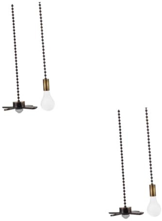 DOITOOL 4piezas Extensor De Cadena De Tirar Para Ventilador De Techo De Diseño De Lámpara Vintage Accesorio Decorativo Para Iluminación y Ventilación Del Hogar