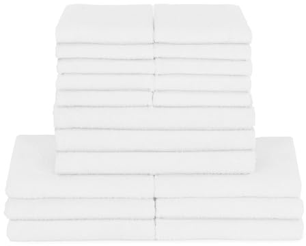 ZOLLNER 19-teiliges Handtuch-Set 10 Gästetücher (ca. 30 x 50 cm), 6 x Handtücher (ca. 50 x 100 cm), 3 x Badetücher (ca. 70 x 140 cm) - weich und saugfähig, waschbar bis 95°C - Baumwolle weiß
