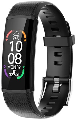 Orologio fitness da uomo con notifica contapassi, orologio smartwatch da donna con misurazione della frequenza cardiaca/pressione sanguigna, monitor sportivo per Android iOS