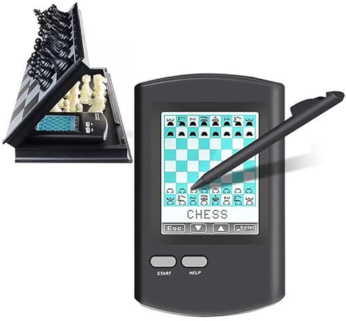HNSYPX Tocco Scacchiera Elettronica Intelligente, Scacchiere Elettroniche Lusso HD Partita al Computer per Giocatore Singolo, con Scacchiera Fisica Portatile per Bambini per Adulti