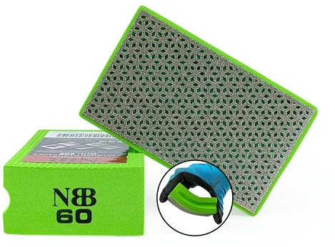 NBB Galvaniserad diamant diamantslipning diamantslipplatta för sten granit keramik kakel glas trä metall med svampdyna (1, 60#)