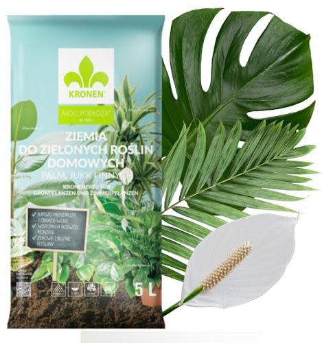 Erde für Grünpflanzen 5L - Blumenerde für Zimmerpflanzen, Balkonpflanzen, Gartenpflanzen, Gewächshauspflanzen, Grünpflanzen - Pflanzerde - Zimmerpflanzenerde