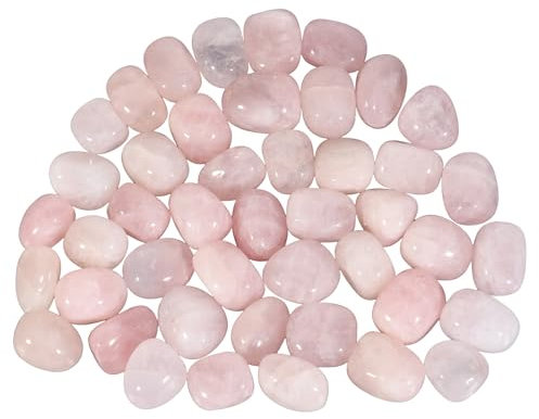 dssmboom 1Pound Natural Tumbled Crystal Stone for Vase Fillers, Decorative Stones for Home Office, Rose Quartz