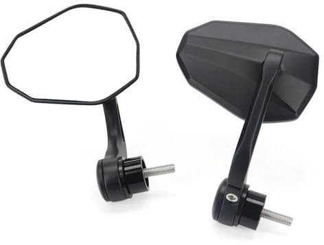 JHYBDP Motorrad Seitenspiegel Rückspiegel Motorrad-Lenkerendenspiegel Für Kawasaki Z900 Z400 Z 900 SE Z900SE 400 Z 400 2017-2024 Lenkerenden-Rückspiegel(Schwarz A)
