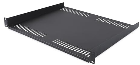 StarTech 1HE Fachboden Belüftet, 16 Zoll Tief, 14kg (CABSHELFV1U-16-RACK) | Perforierte Rackablage, Serverschrank, Rackmontage, SPCC Stahl, 40cm