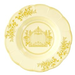 Guzzini - Plato hondo de melamina Josephine 'Table Decor' (amarillo polvo)