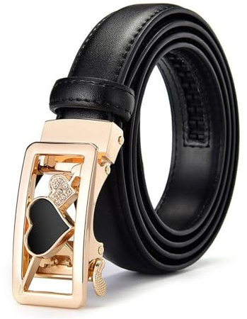 Ulawellor Ceinture Femme Automatique en Cuir PU 120 cm